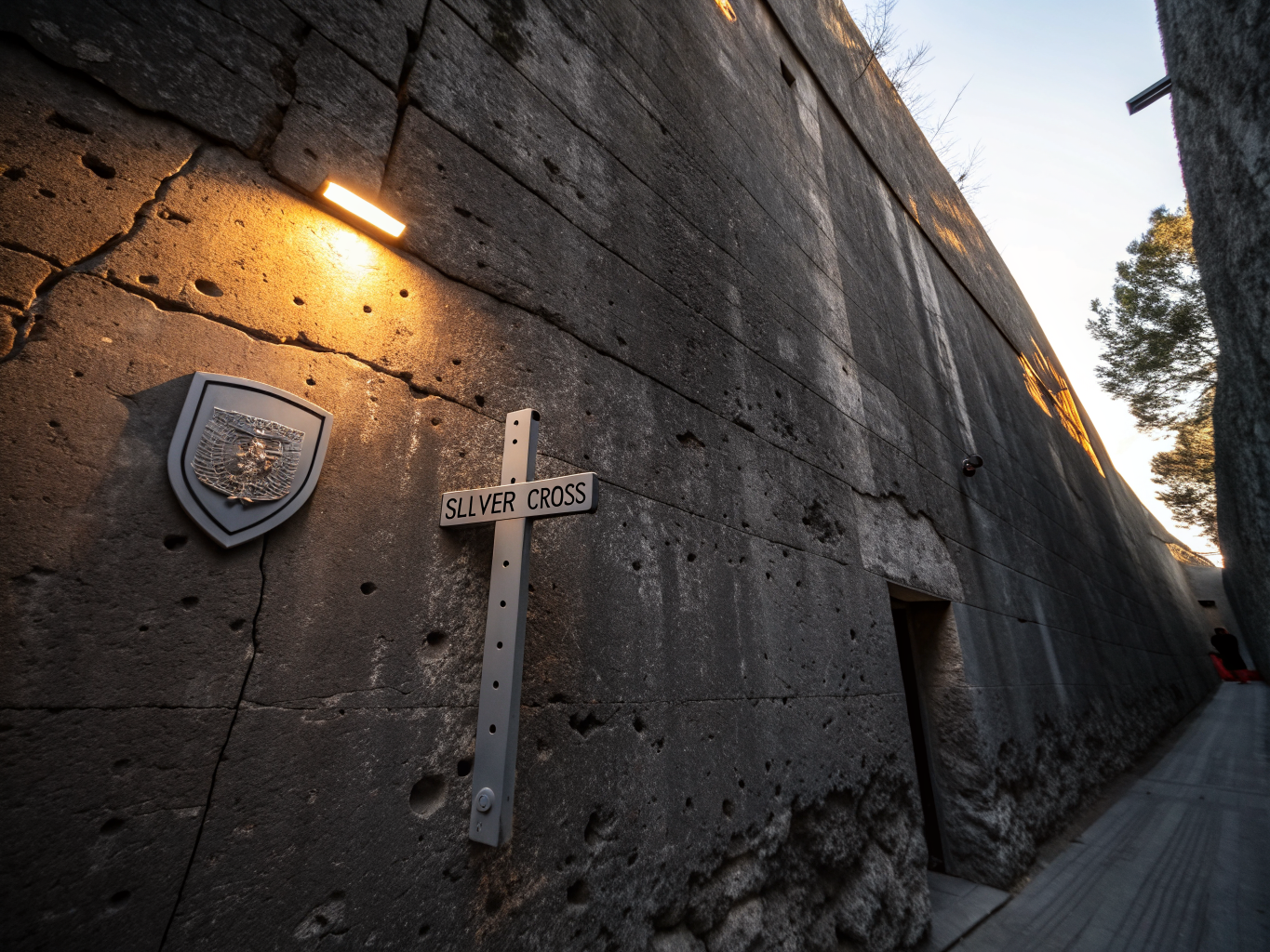 Tekstureret betonvæg