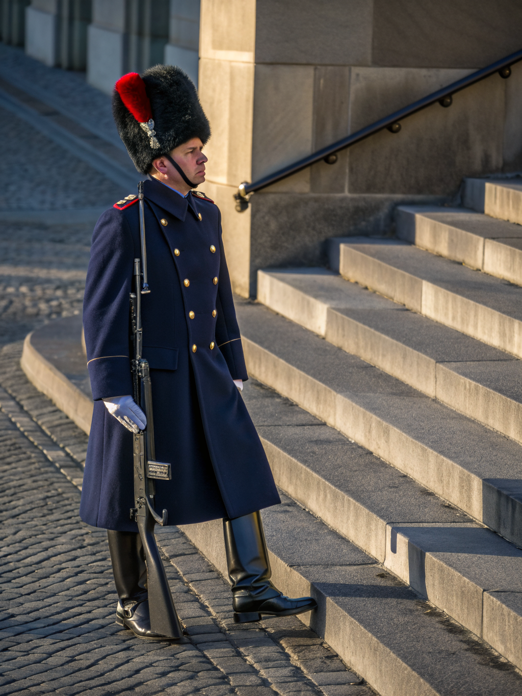 Den Kongelige Livgarde i sort/hvid